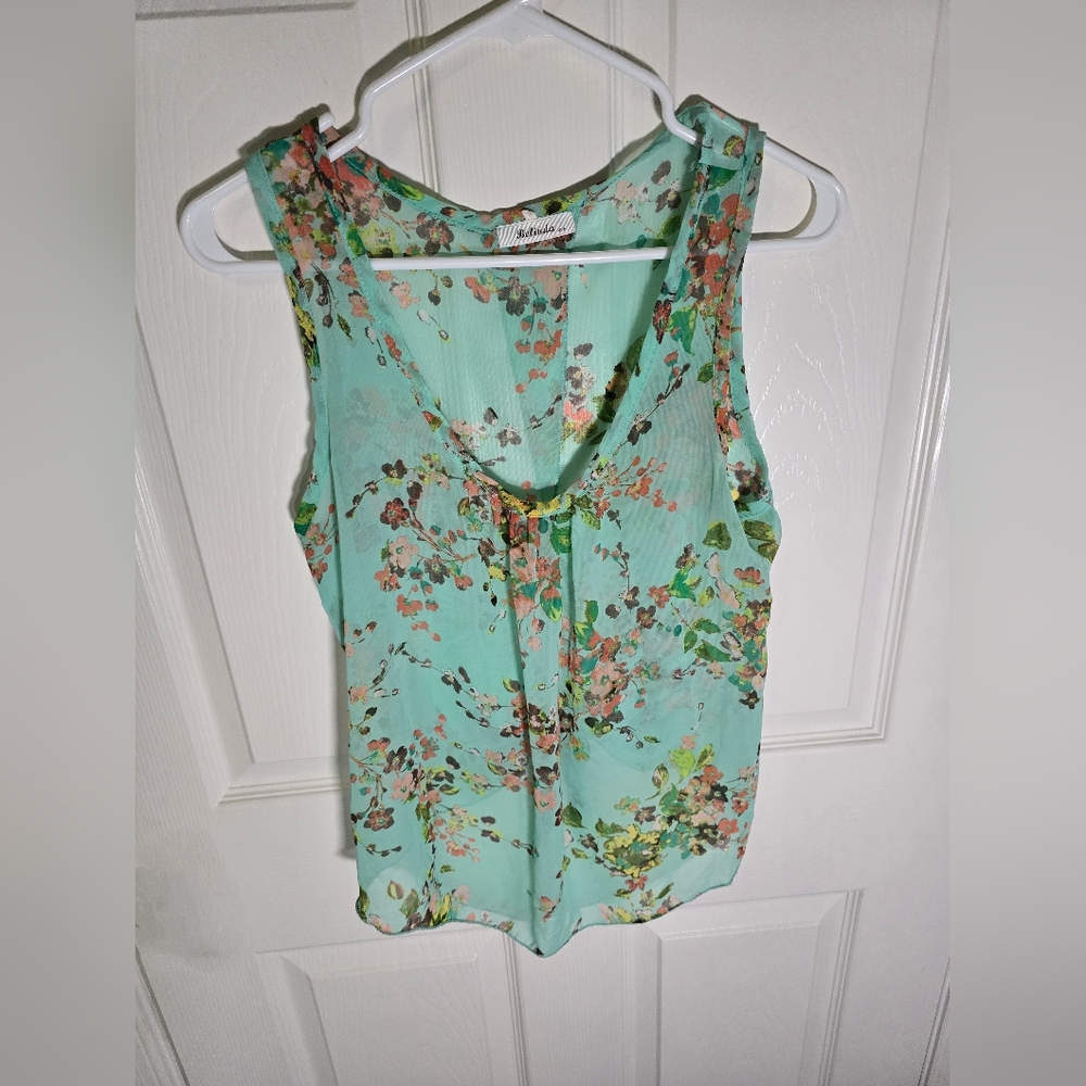 Belinda Sheer Open Back Floral Lightweight Top